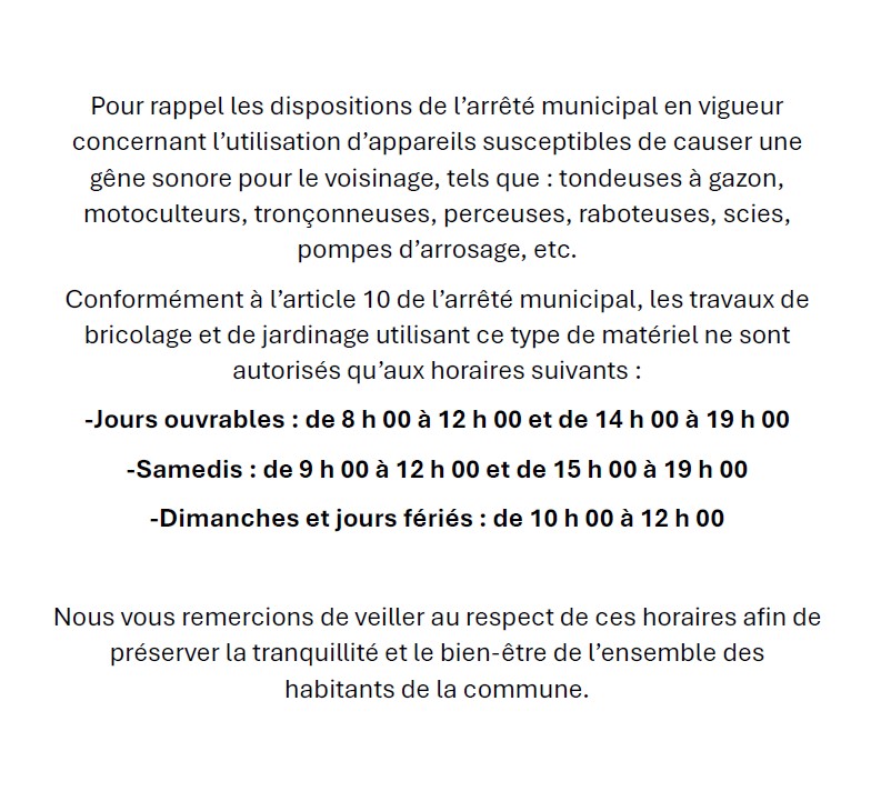 Heures de tontes